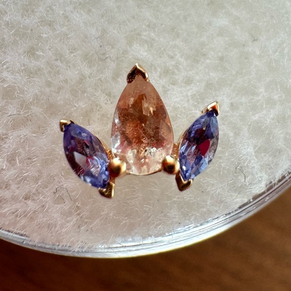 BVLA Alana Threaded Piercing End - Rose Gold, Sunstone, Tanzanite - Picture 4 of 10